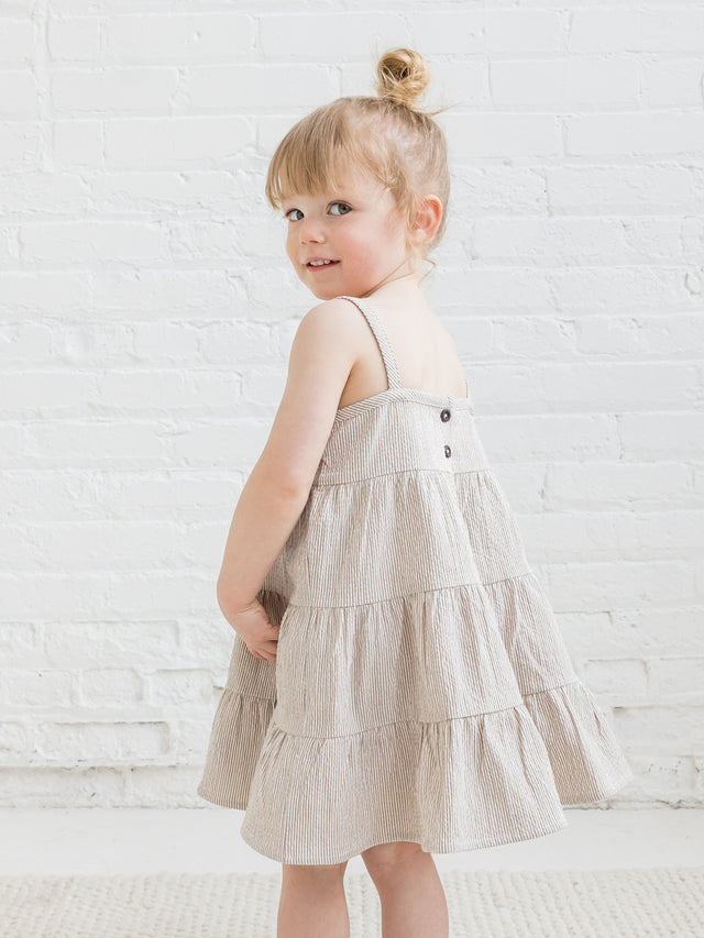 Cari Seersucker Tiered Dress