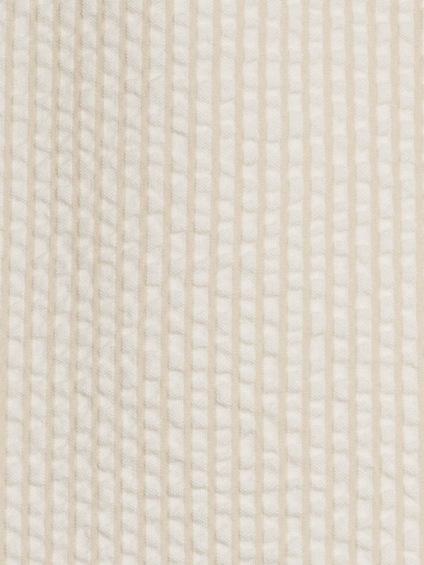 Mato Seersucker Collared Romper - Dune Stripe
