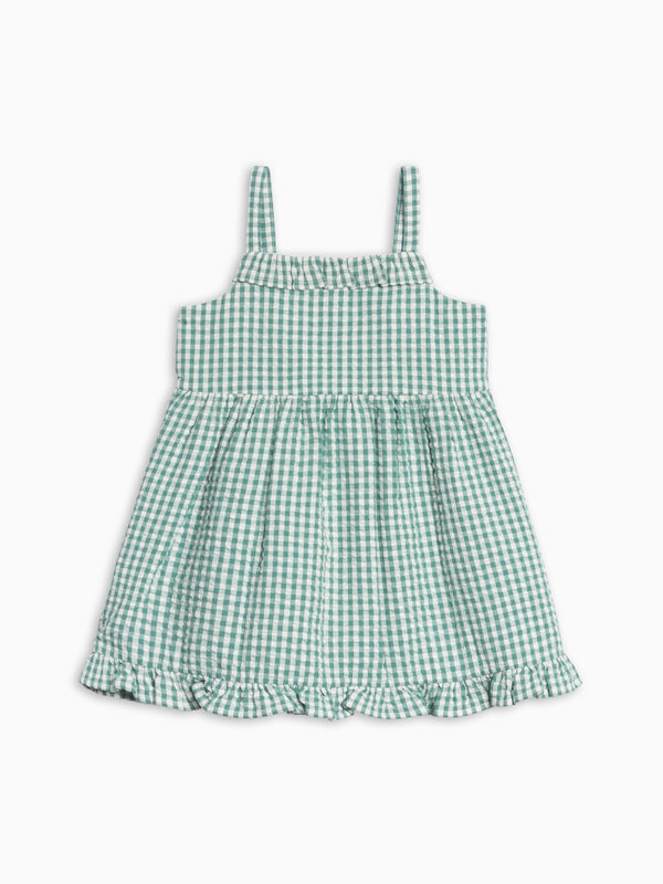 Juliette Seersucker Tank Dress - Laguna Gingham