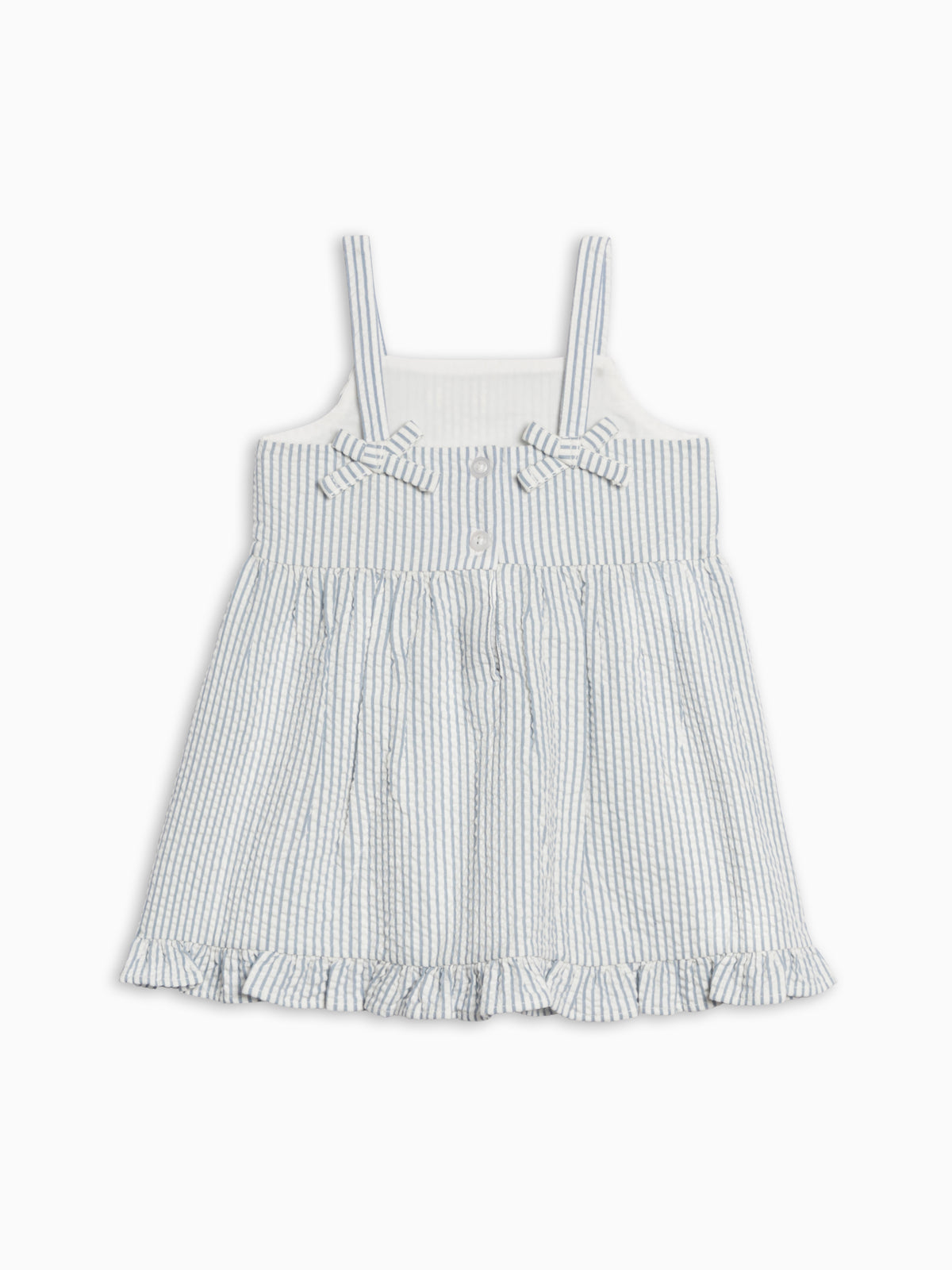 Juliette Seersucker Tank Dress - Shore Stripe / Sea Sale : Baby-Kids : Dresses : Tanks KENDI by Colored Organics Juliette Seersucker Tank Dress - Shore | Colored Organics®