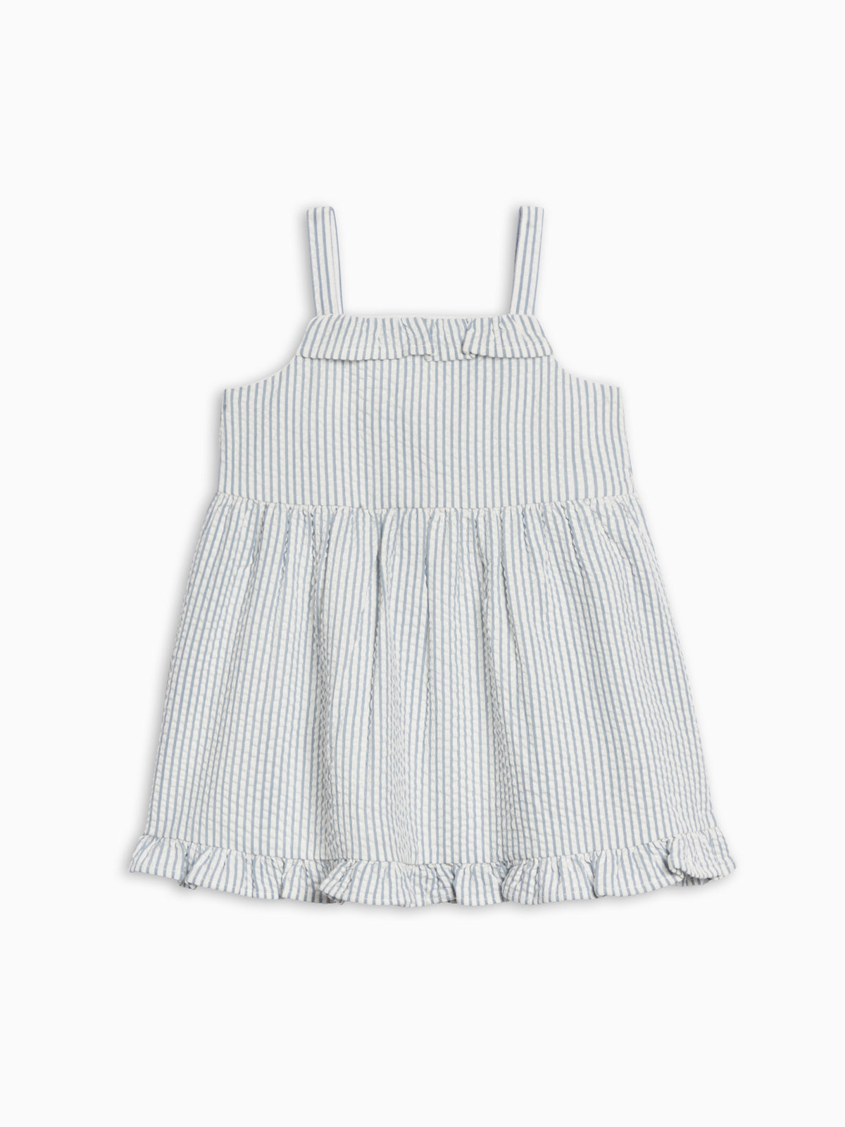 Juliette Seersucker Tank Dress - Shore Stripe / Sea Sale : Baby-Kids : Dresses : Tanks KENDI by Colored Organics Juliette Seersucker Tank Dress - Shore | Colored Organics®