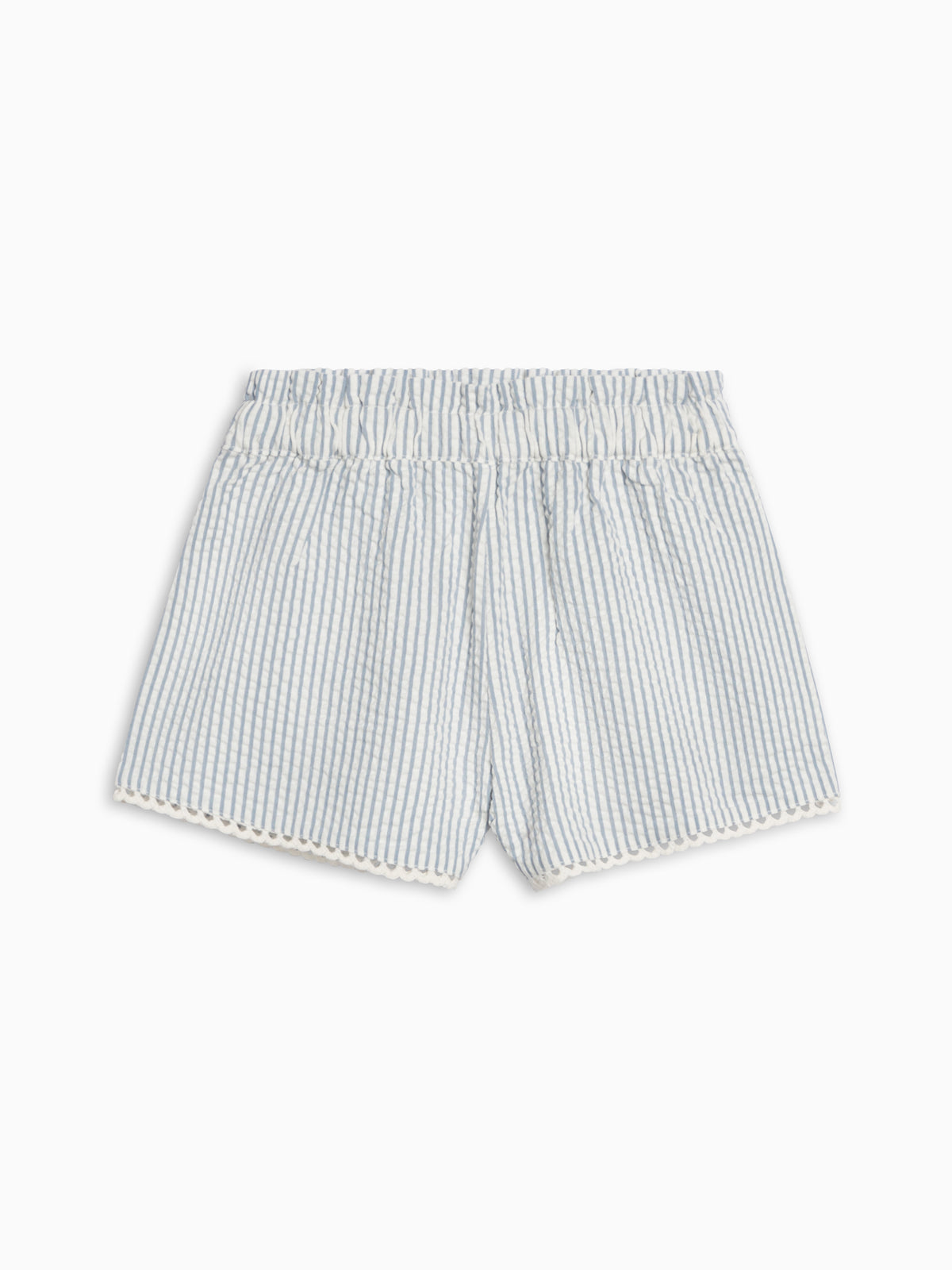 Patty Seersucker Scalloped Trim Short - Regatta  Colored Organics Patty Seersucker Scalloped Trim Short | Colored Organics®