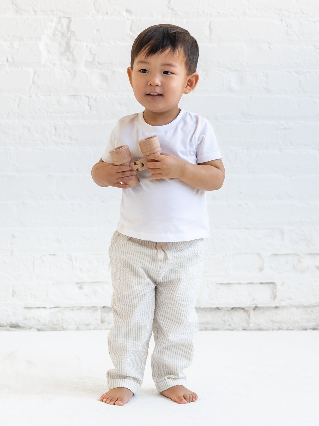 Merrit Seersucker Pant - Dune Stripe Sale : Baby-Kids : Bottoms : Pants KENDI by Colored Organics Merrit Seersucker Pant - Dune Stripe | Colored Organics®