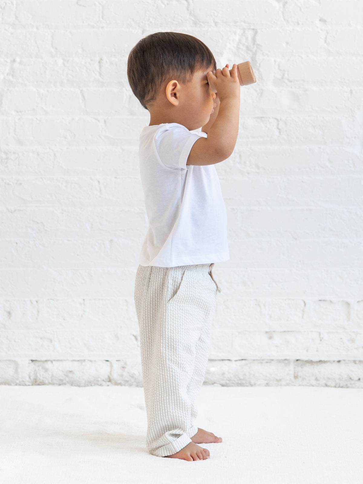 Merrit Seersucker Pant - Dune Stripe Sale : Baby-Kids : Bottoms : Pants KENDI by Colored Organics Merrit Seersucker Pant - Dune Stripe | Colored Organics®