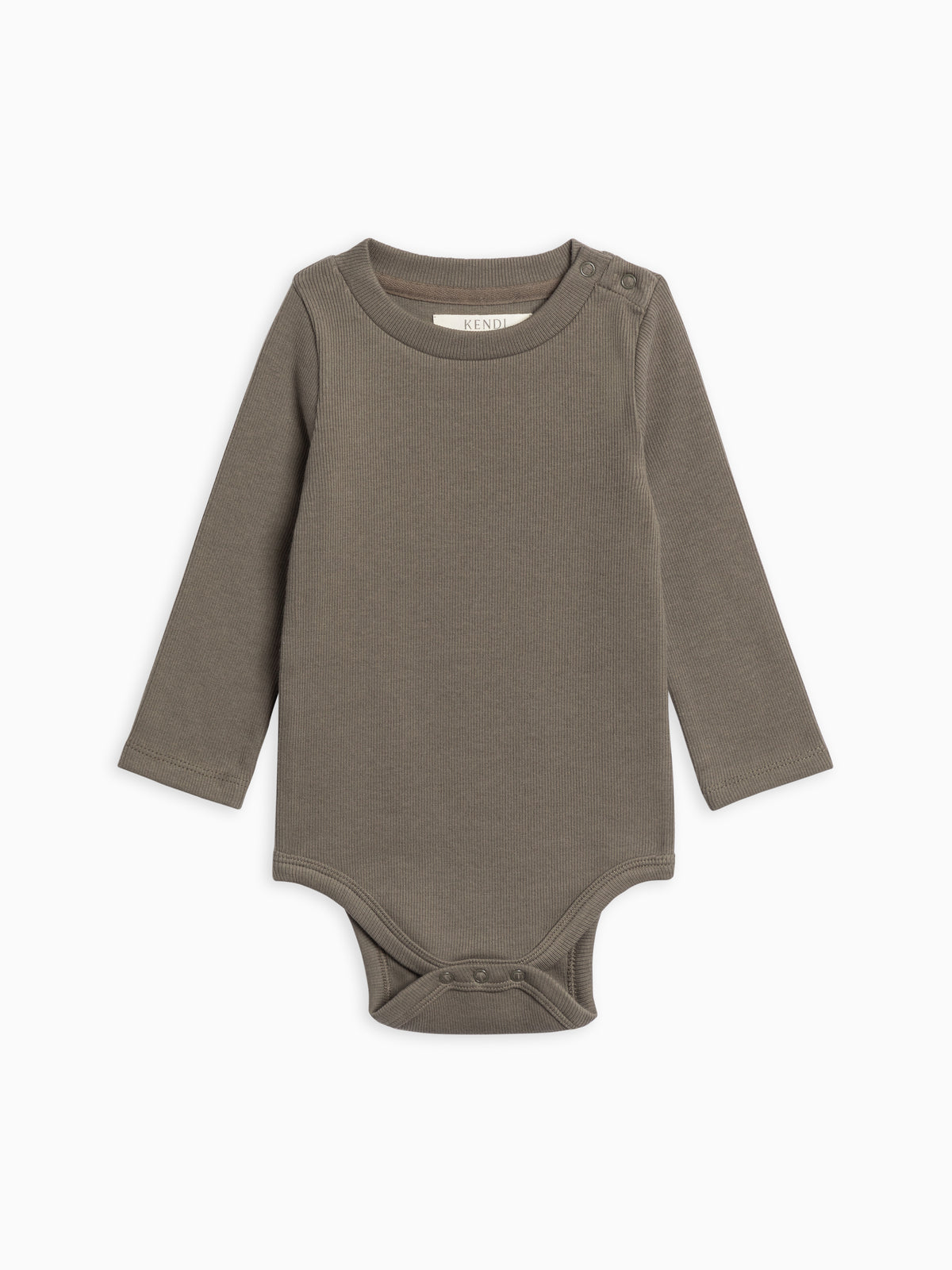 Sammy Ribbed Snap Shoulder Long Sleeve Bodysuit Sale : Baby : One Pieces : Bodysuits : Long Sleeves Kendi Sammy Ribbed Snap Shoulder Long Sleeve | Colored Organics®