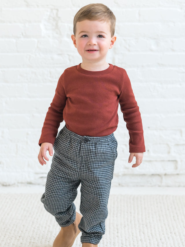 Rory Ribbed Long Sleeve Top Sale :Baby-Kids :Tops :Tees :Long Sleeves Kendi Organic Cotton Baby and Kids Rory Ribbed Long Sleeve Top
