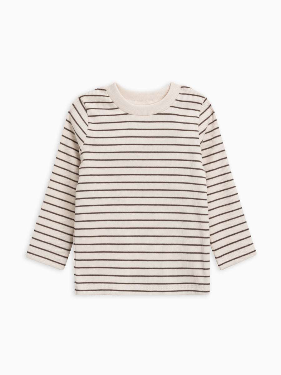 Rory Ribbed Long Sleeve Top Baby-Kids : Tops : Long Sleeve Colored Organics Organic Cotton Baby and Kids Rory Ribbed Long Sleeve Top