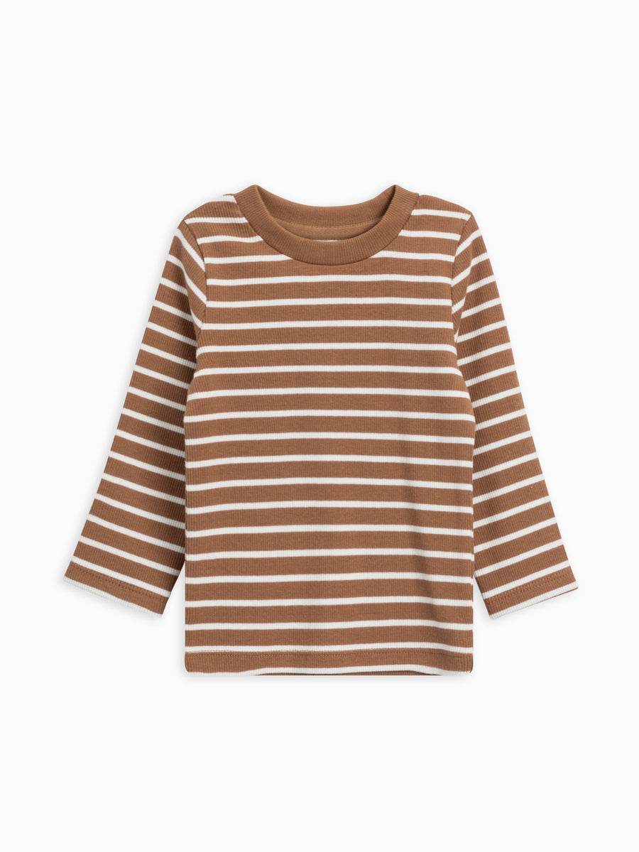 Rory Ribbed Long Sleeve Top Baby-Kids : Tops : Long Sleeve Colored Organics Organic Cotton Baby and Kids Rory Ribbed Long Sleeve Top