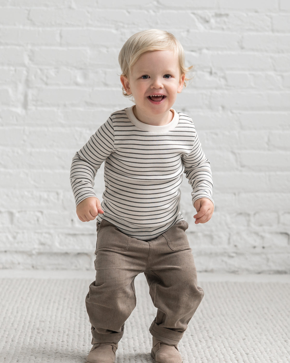 Rory Ribbed Long Sleeve Top Sale : Baby-Kids : Tops : Tees : Long Sleeves Kendi Rory Ribbed Long Sleeve Top for Baby | Colored Organics®
