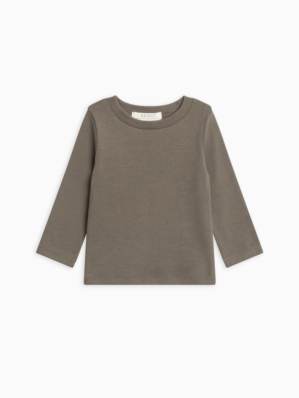 Rory Ribbed Long Sleeve Top Sale : Baby-Kids : Tops : Tees : Long Sleeves Kendi Rory Ribbed Long Sleeve Top for Baby | Colored Organics®