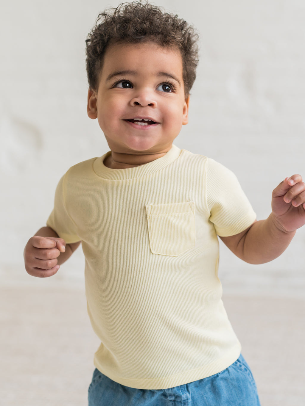 Lou Ribbed Short Sleeve Pocket Tee Sale : Baby-Kids : Tops : Shirts : Short Sleeves KENDI by Colored Organics Baby Lou Ribbed Short Sleeve Pocket Tee | Colored Organics®
