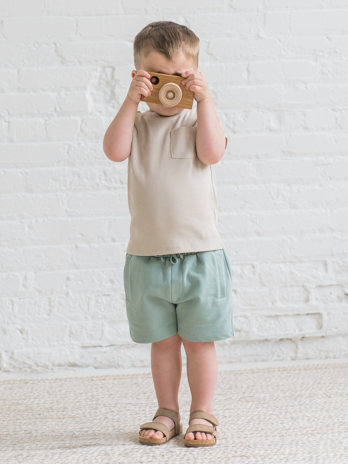 Lou Ribbed Short Sleeve Pocket Tee Sale : Baby-Kids : Tops : Shirts : Short Sleeves KENDI by Colored Organics Baby Lou Ribbed Short Sleeve Pocket Tee | Colored Organics®