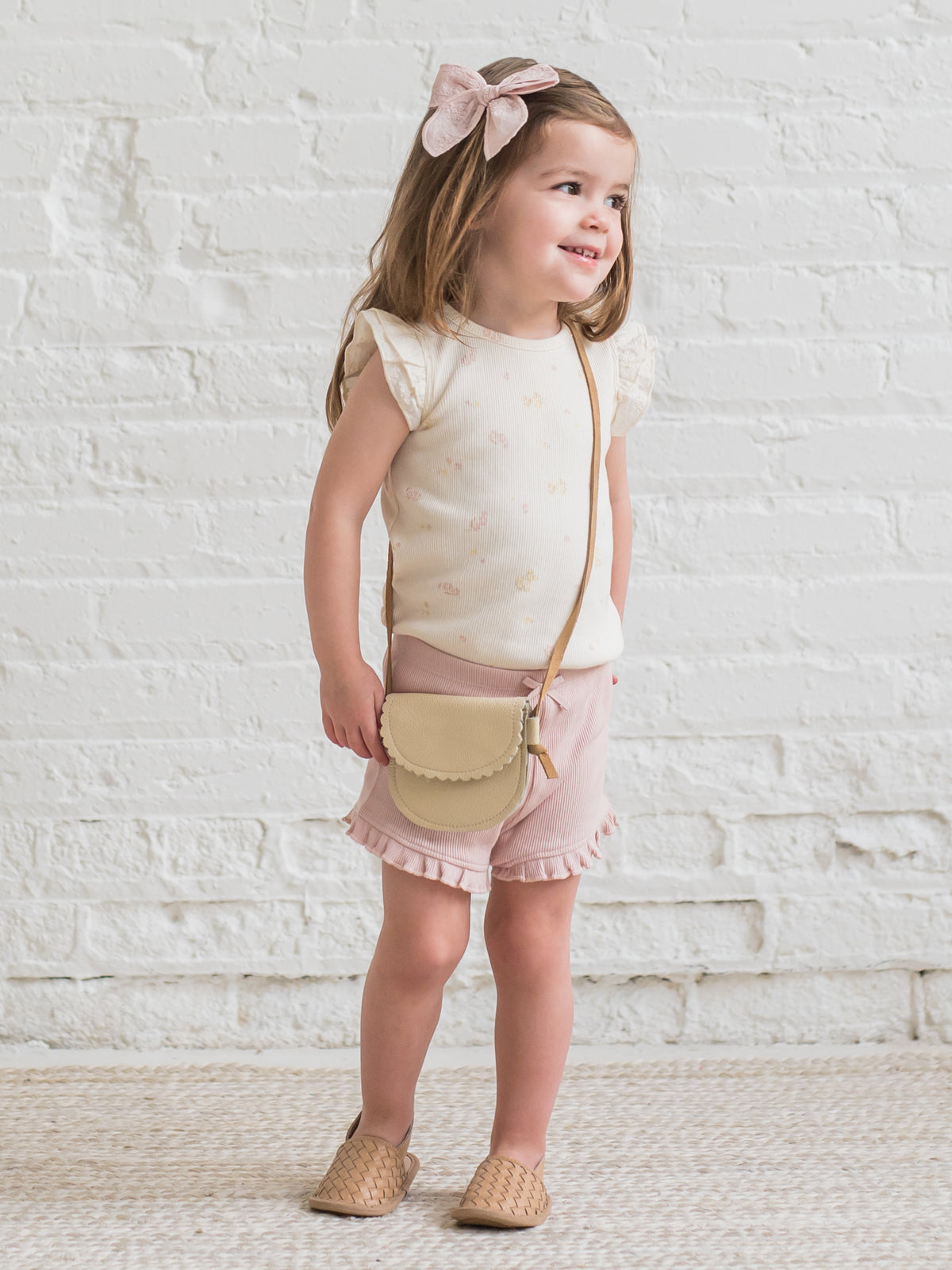 Daphne Ribbed Tank with Eyelet Ruffle Sale : Baby-Kids : Tops : Shirts : Short Sleeves Kendi Daphne Ribbed Tank with Eyelet Ruffle | Colored Organics®