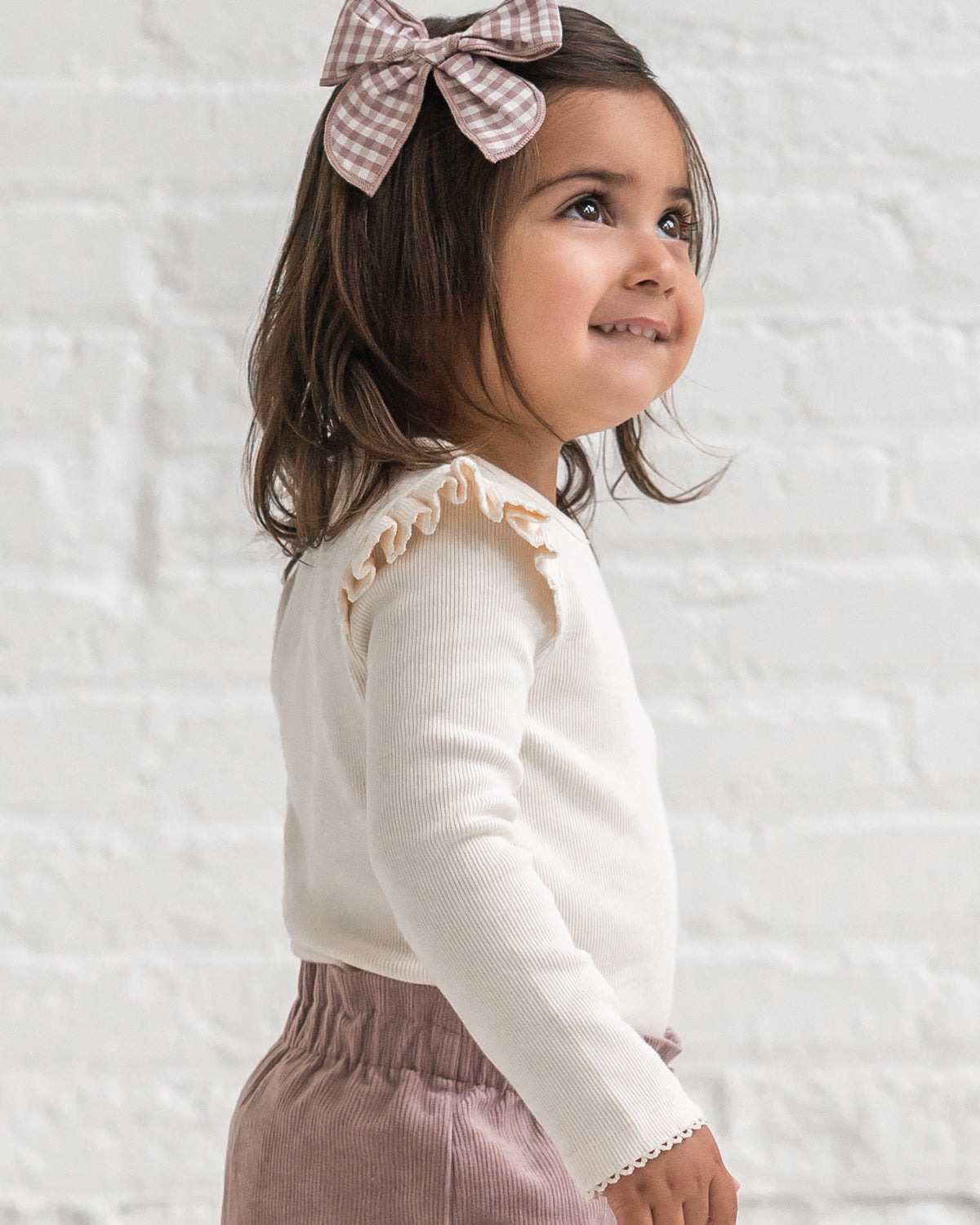 Rina Ribbed Ruffle Long Sleeve Top Sale : Baby-Kids : Tops : Tees : Long Sleeves Kendi Baby Rina Ribbed Ruffle Long Sleeve Top | Colored Organics®