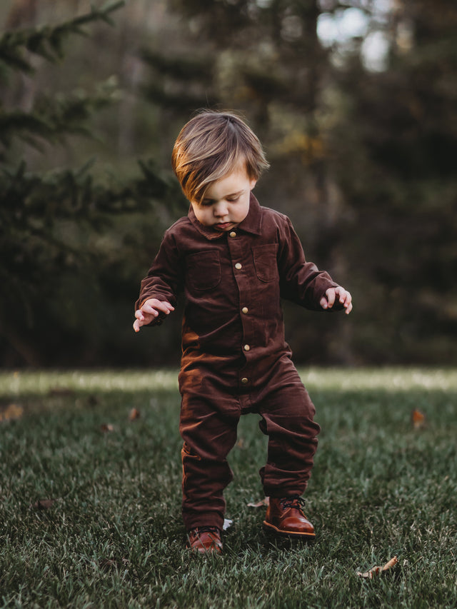 Flynn Corduroy Collared Romper Baby-Kids : Romper Colored Organics Organic Cotton Baby and Kids Corduroy Collared Romper