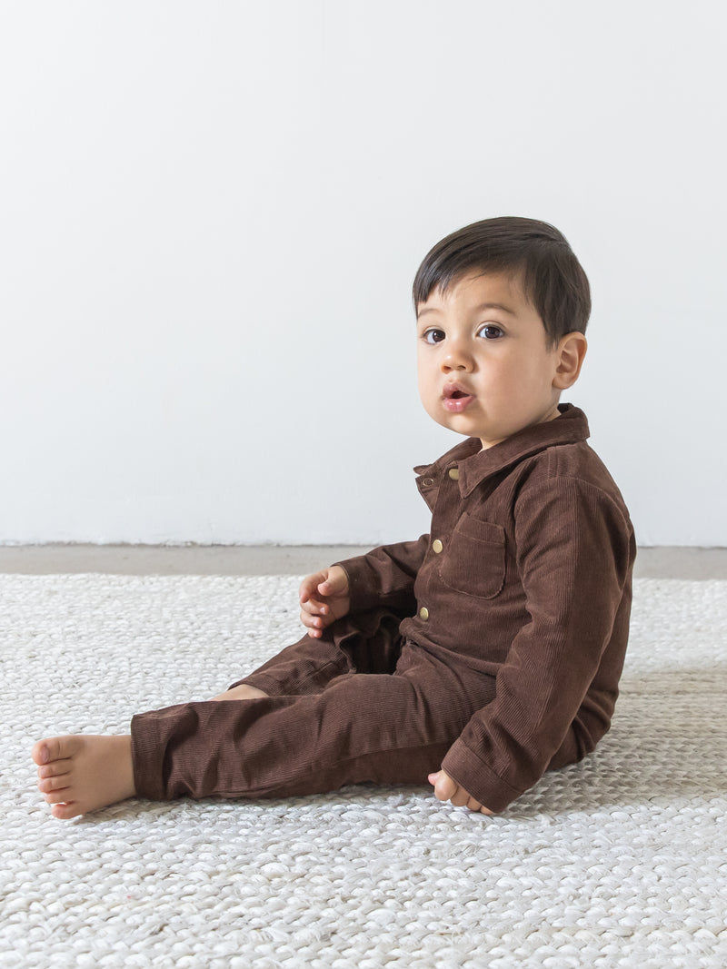 Flynn Corduroy Collared Romper