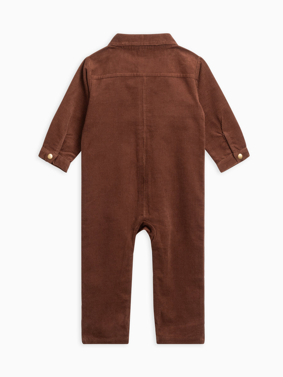 Flynn Corduroy Collared Romper Baby-Kids : One Pieces : Rompers : Long Sleeves Colored Organics Organic Cotton Baby and Kids Corduroy Collared Romper