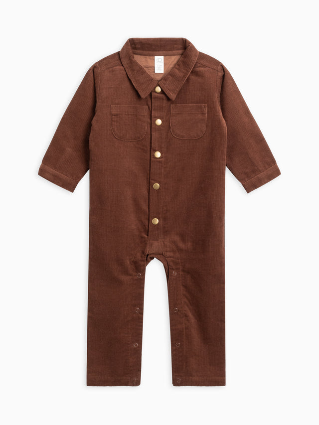 Flynn Corduroy Collared Romper Baby-Kids : Romper Colored Organics Organic Cotton Baby and Kids Corduroy Collared Romper