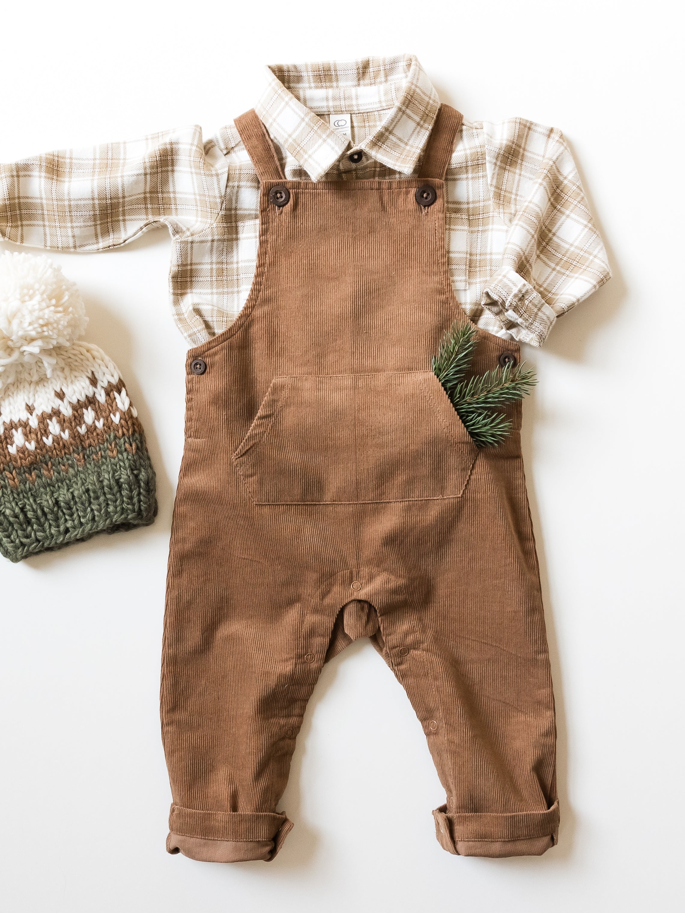 Organic Cotton Baby and Kids Corduroy Overalls