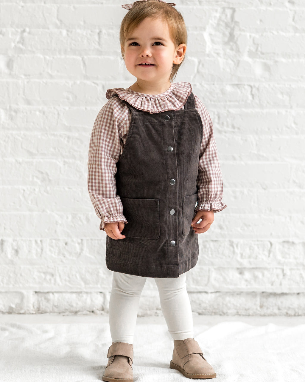 Overall Skirt Corduroy Overall Dress Girls Clemmie Corduroy Jumper Dress Ash 3-6M Overall Skirt Corduroy Overall Dress Girls Clemmie Corduroy Jumper Dress Ash 3-6M