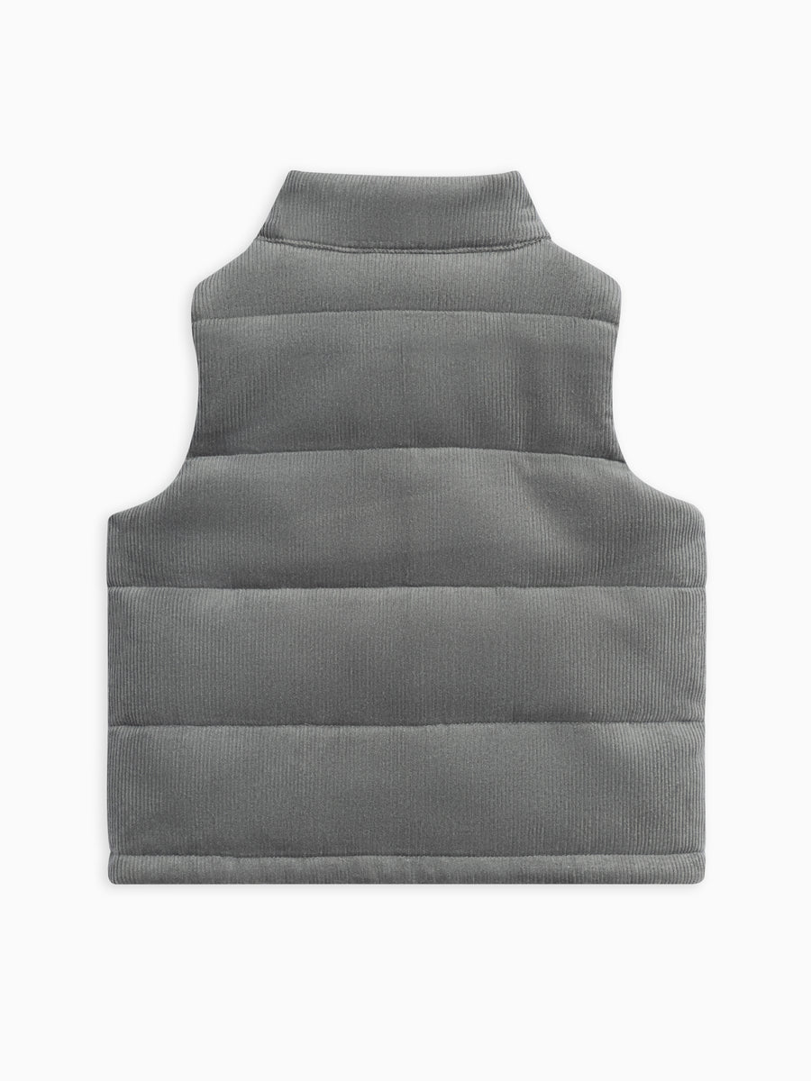 Idris Corduroy Snap Vest