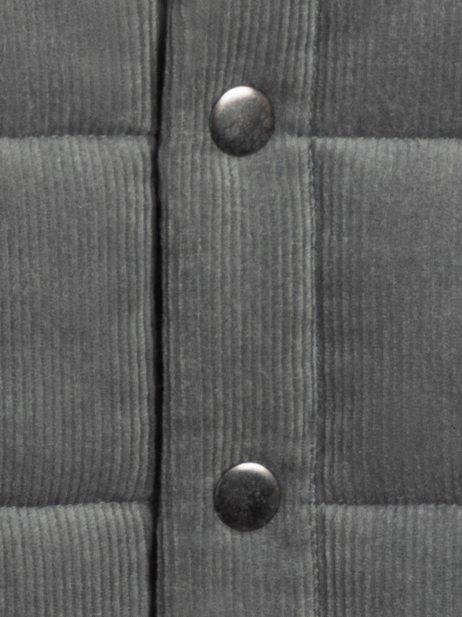 Idris Corduroy Snap Vest
