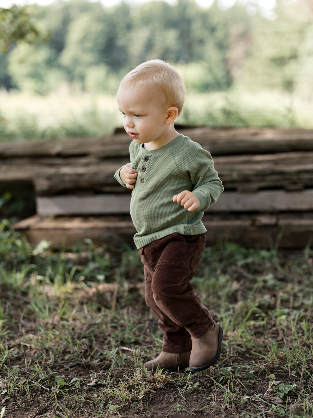 Benji Rib Waist Corduroy Pant - Chestnut