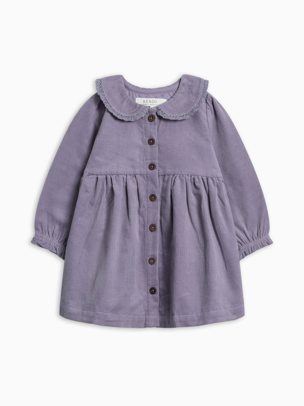 Ginny Fine Corduroy Peter Pan Collar Dress - Fireside