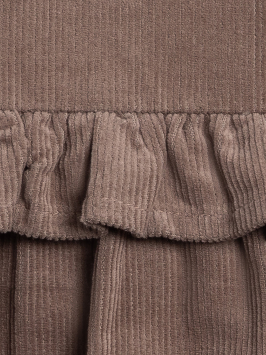 Lois Fine Corduroy Ruffle Jumper - Taupe Baby-Kids : Dresses : Tanks KENDI by Colored Organics Organic Cotton Baby and Kids Lois | Colored Organics®