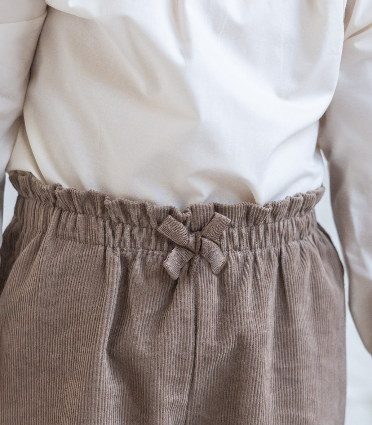 Nadine Fine Corduroy Wide Leg Toddler Pant - Taupe