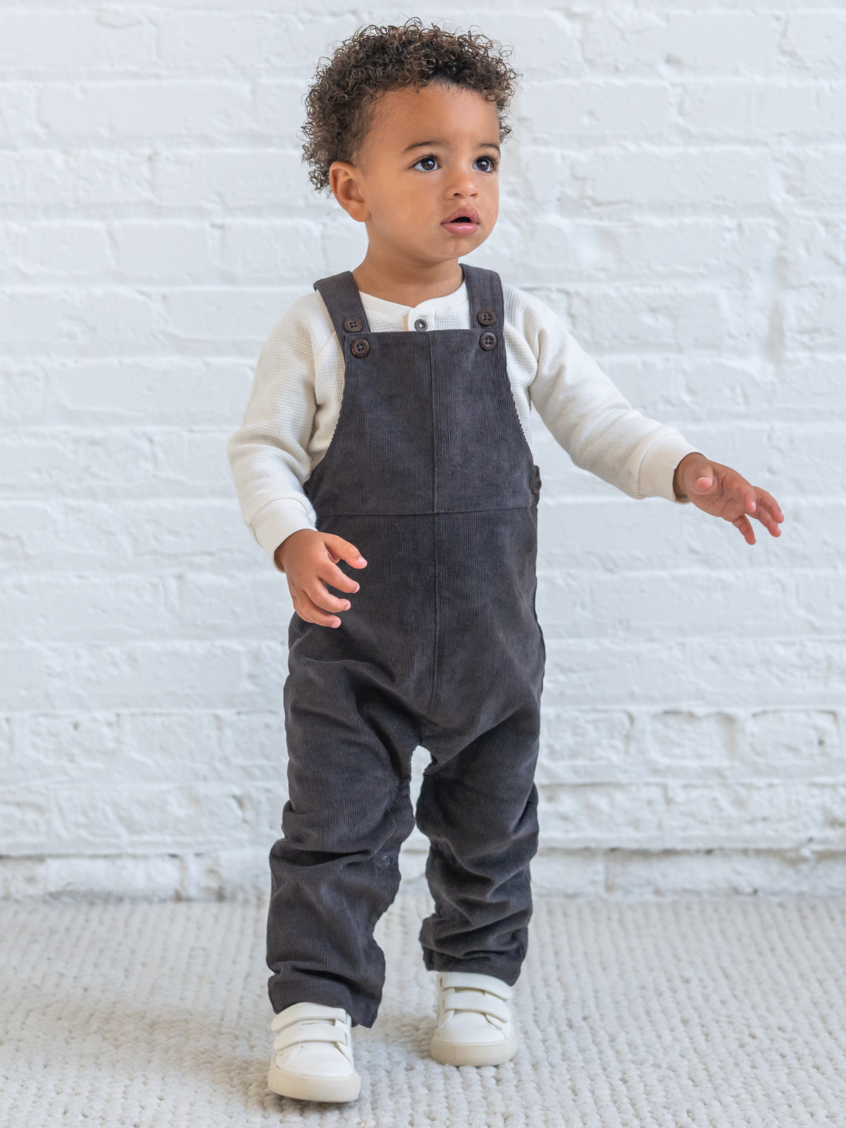 Joey Corduroy Infant Overall - Fireside