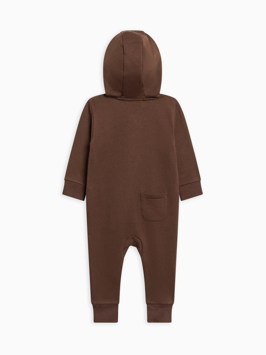 Greer Fleece Hooded Zipper Romper