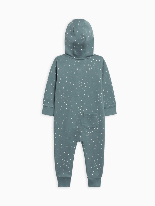 Greer Fleece Hooded Zipper Romper Baby : One Pieces : Rompers : Long Sleeves Kendi Organic Cotton Baby Greer Fleece Hooded Zipper Romper