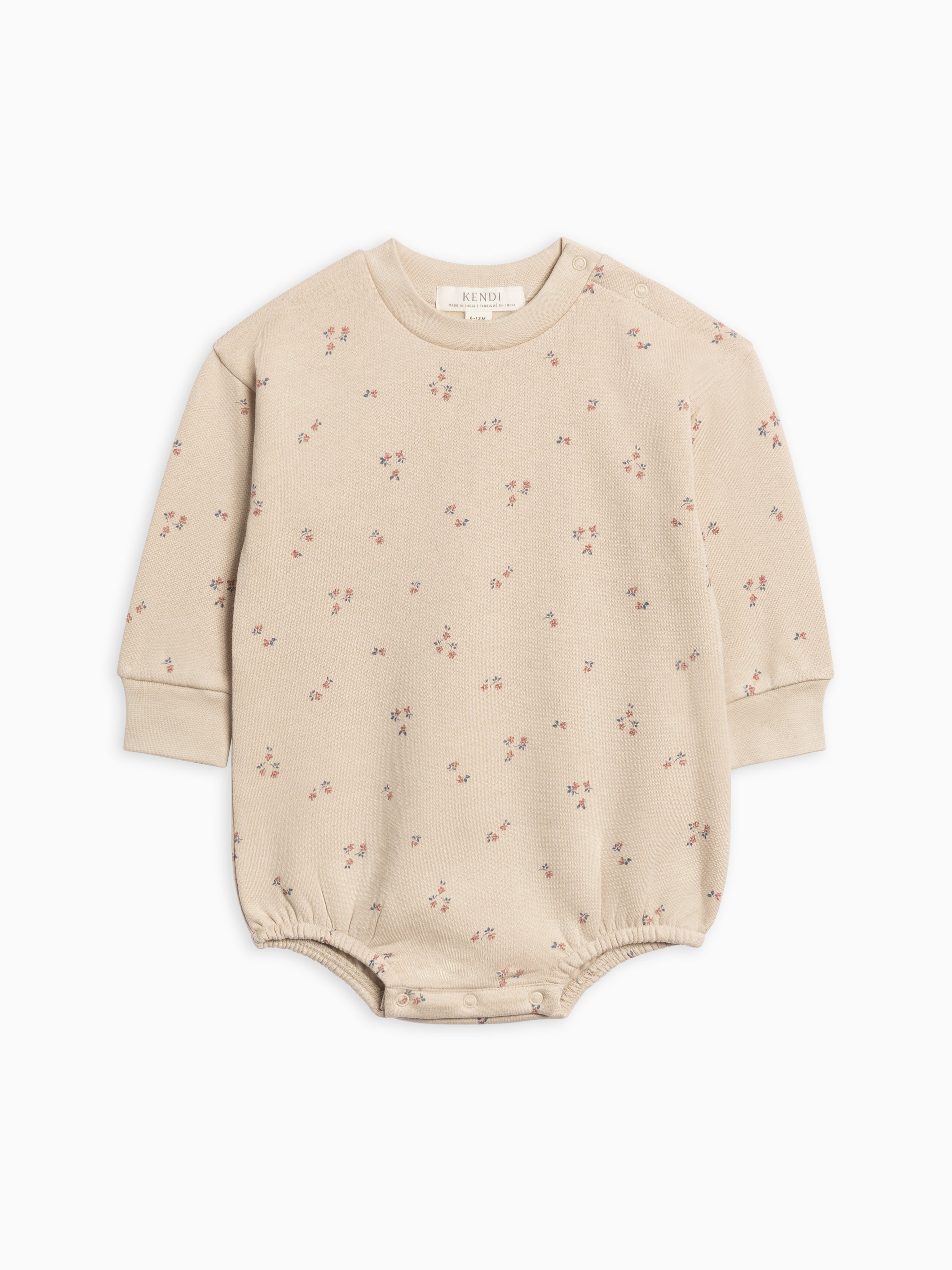 Jamie Fleece Bubble Romper For Baby | Colored Organics®