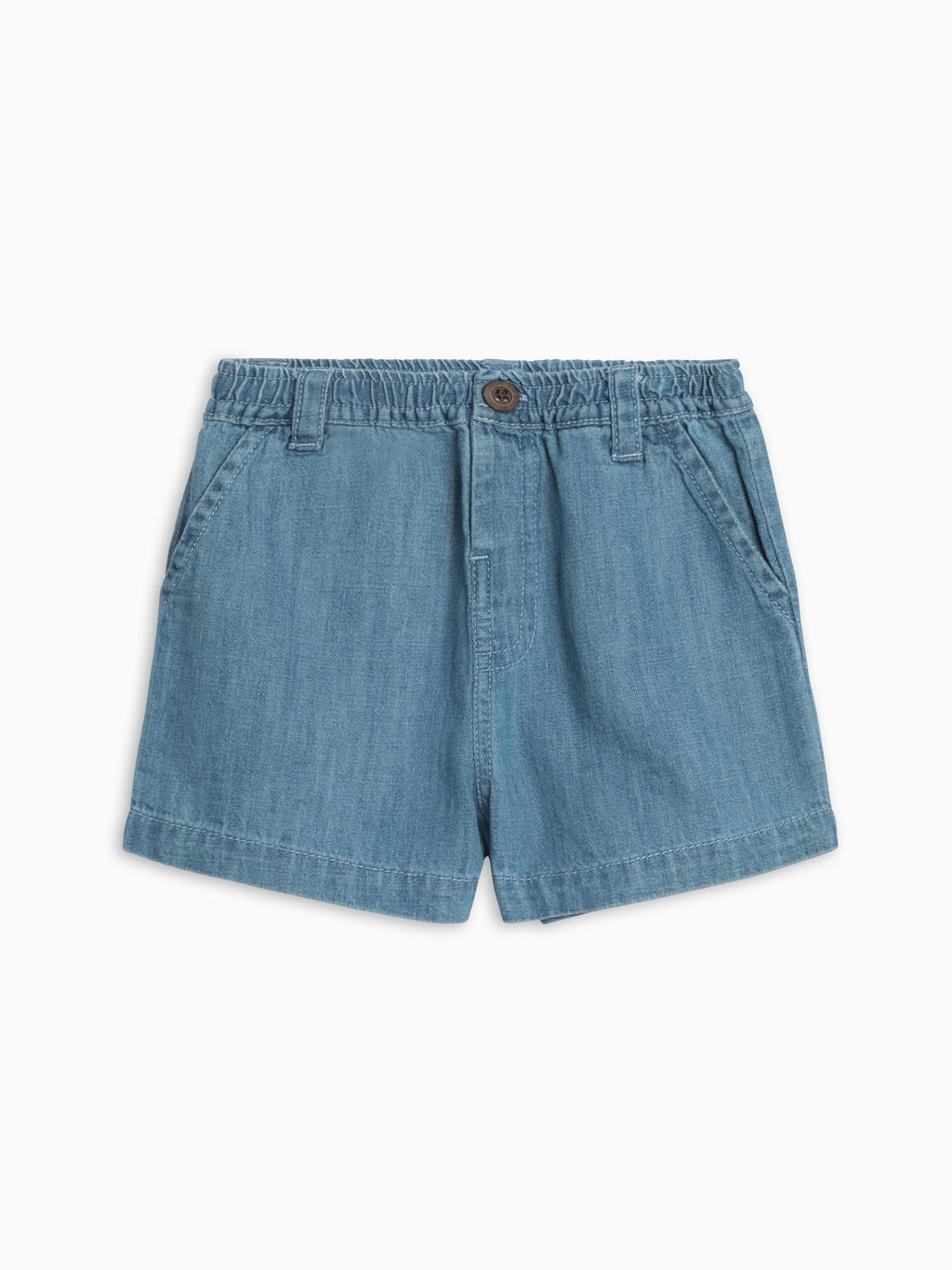 Luke Chambray Shorts Baby-Kids : Bottoms : Shorts KENDI by Colored Organics Luke Chambray Shorts for Babies and Kids | Colored Organics®