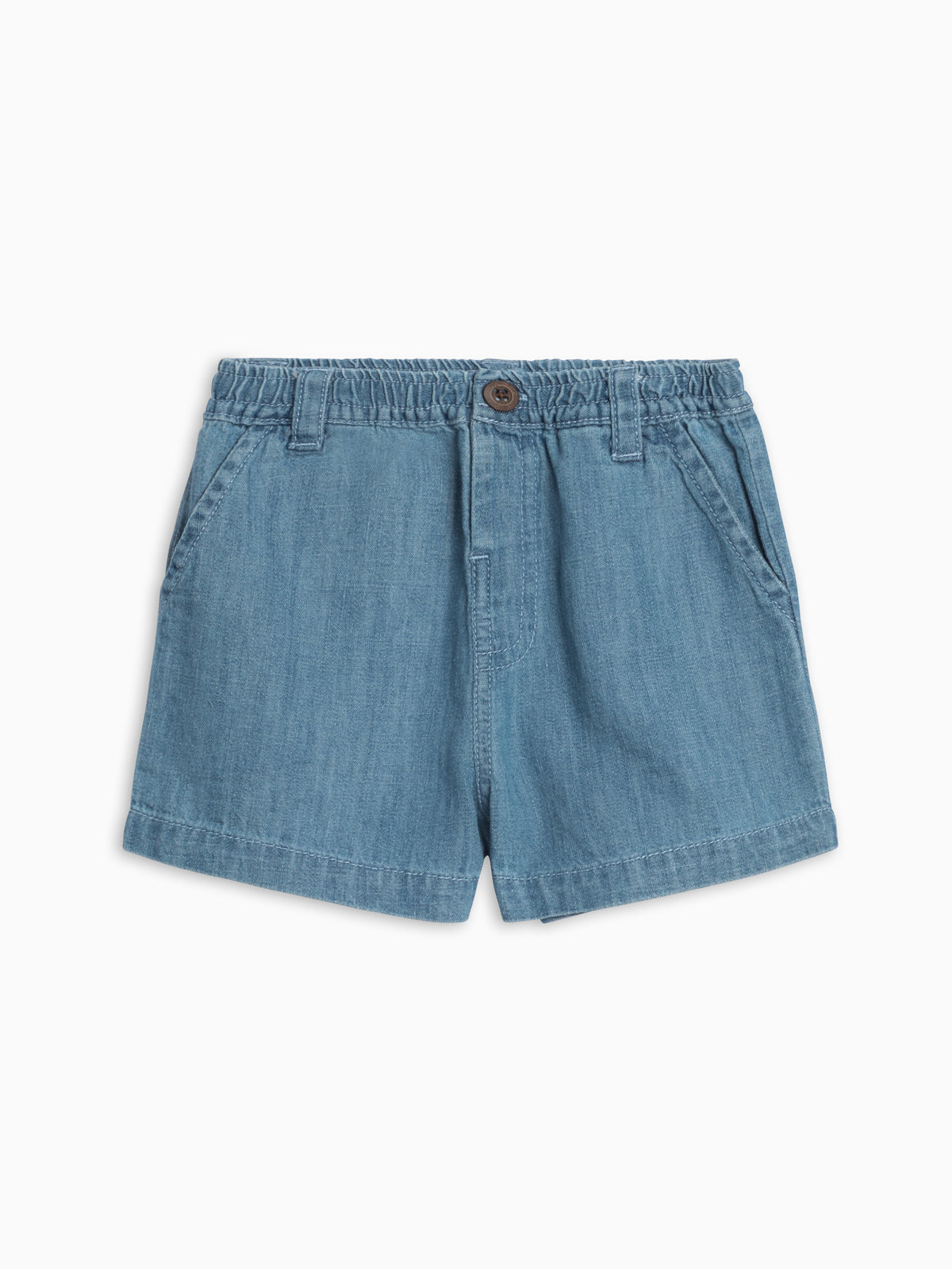 Luke Chambray Shorts Baby-Kids : Bottoms : Shorts KENDI by Colored Organics Luke Chambray Shorts for Babies and Kids | Colored Organics®
