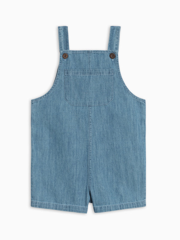 Zack Chambray Overall Short