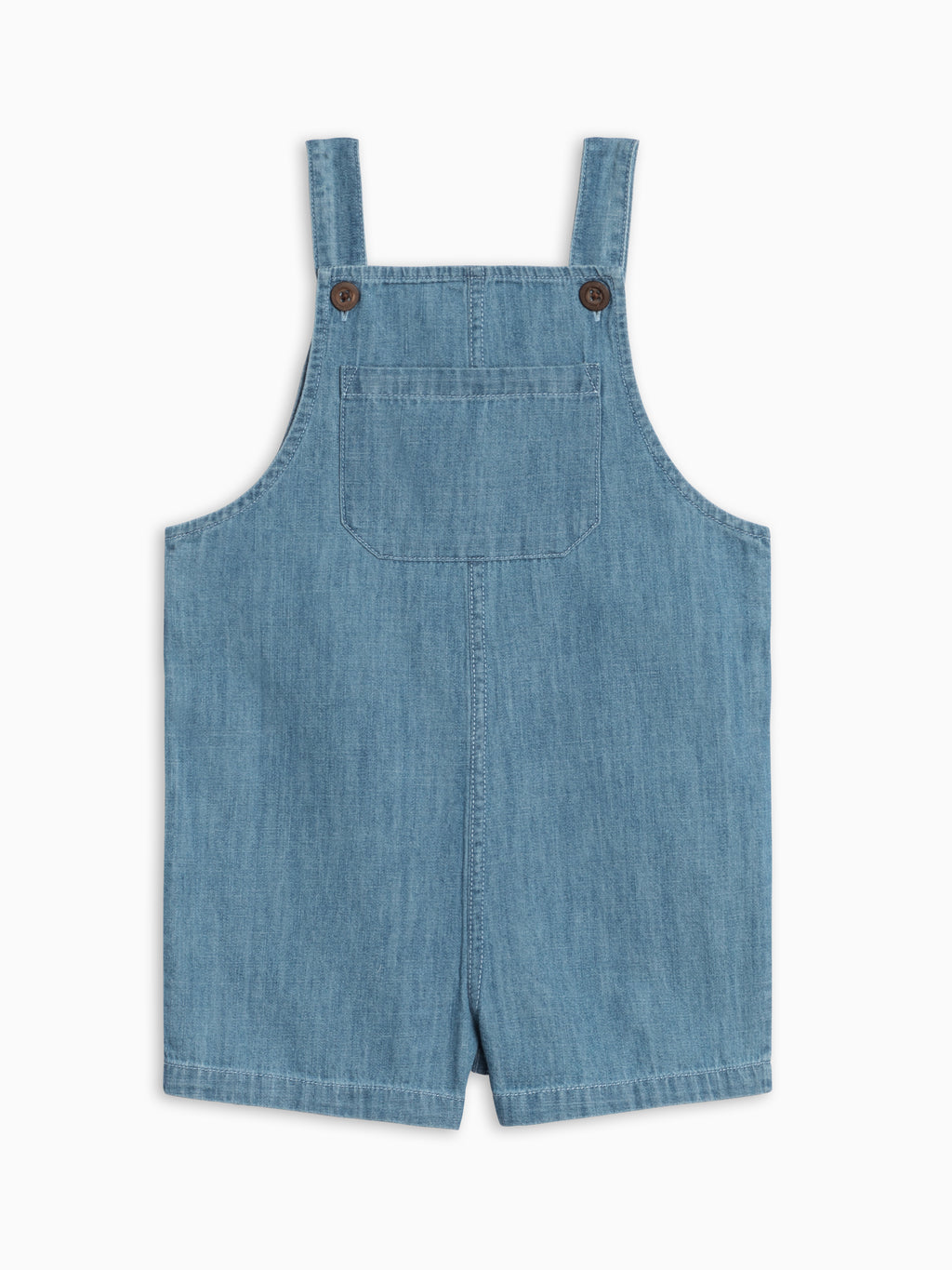 Zack Chambray Overall Short Kids : Bottoms : Overalls : Shorts KENDI by Colored Organics Zack Chambray Overall Short for Baby | Colored Organics®