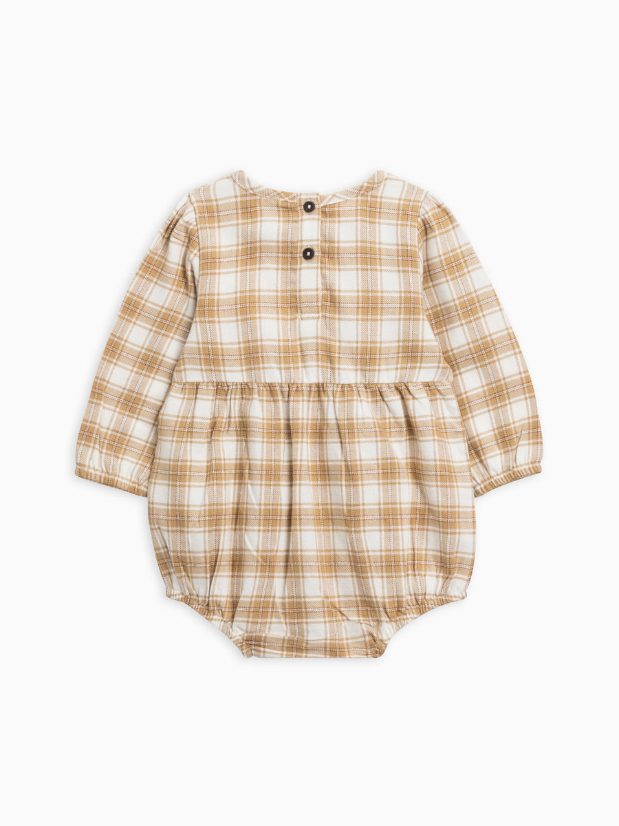 Bristol Flannel Bubble Romper Baby : Romper : Long Sleeve Colored Organics Organic Baby Bristol Flannel Bubble Romper