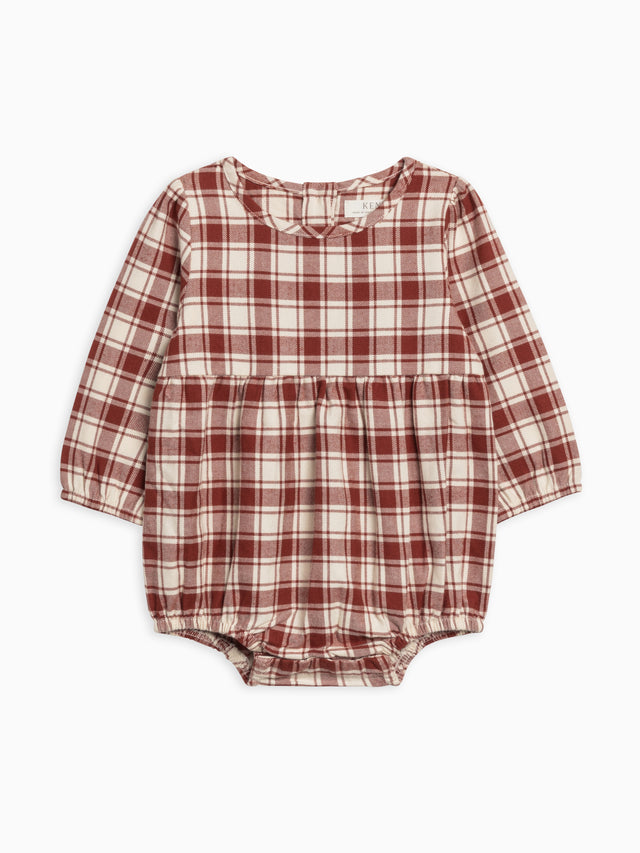 Bristol Flannel Bubble Romper Baby : One Pieces : Rompers : Long Sleeves Kendi Organic Cotton Baby Bristol Flannel Bubble Romper