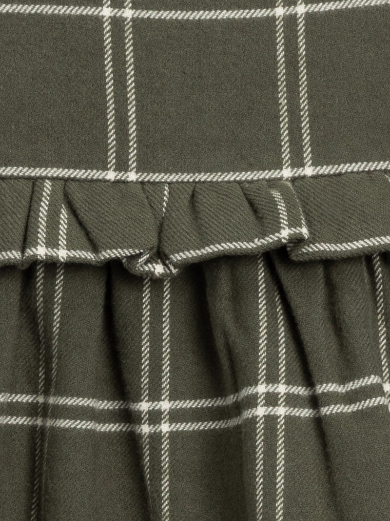Sydney Flannel Long Sleeve Ruffle Dress