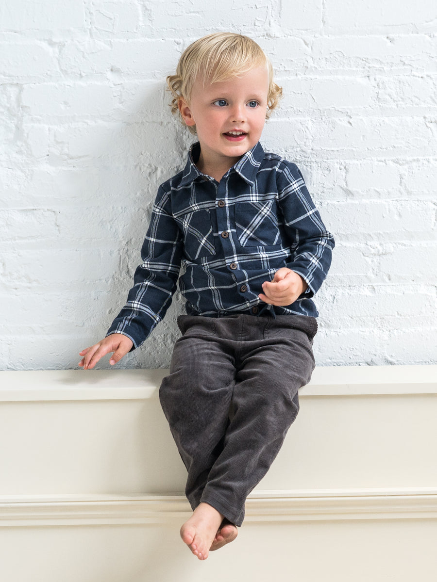 Lev Flannel Long Sleeve Collared Button Down Shirt Sale :Baby-Kids :Tops :Shirts :Long Sleeves Kendi Organic Cotton Baby and Kids Lev Flannel Long Sleeve Collared Button Down Shirt