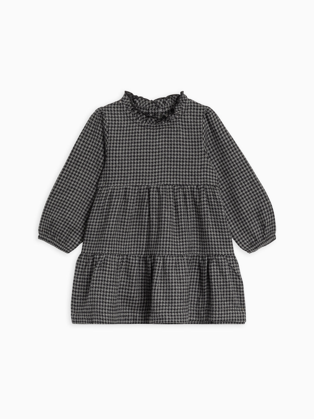 Neela Flannel Ruffle Neckline Long Sleeve Dress Sale : Baby-Kids : Dresses : Long Sleeves KENDI by Colored Organics Organic Cotton Baby and Kids Neela | Colored Organics®