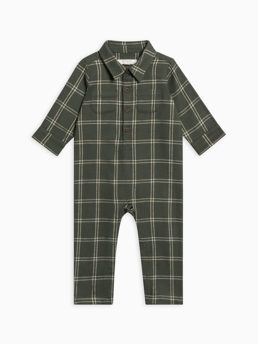 Bohdi Flannel Collared Romper