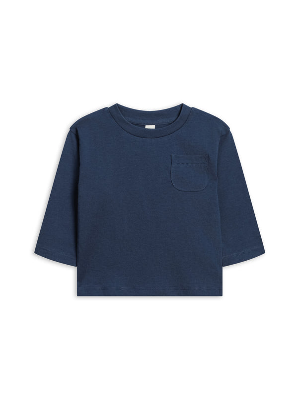 Reese Drop Shoulder Tee - Indigo