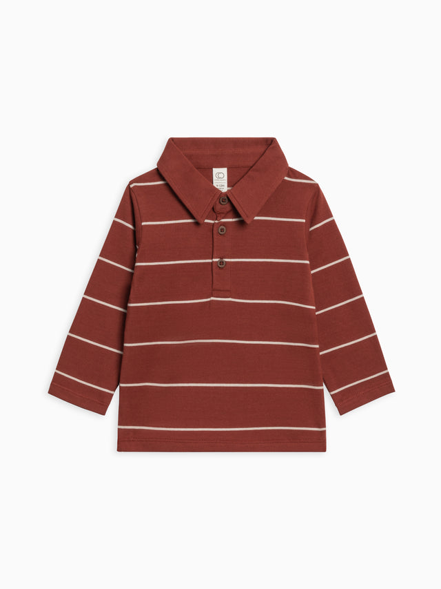 Doyle Long Sleeve Collared Top Sale :Baby-Kids :Tops :Tees :Long Sleeves Colored Organics Organic Cotton Baby and Kids Doyle Long Sleeve Collared Top