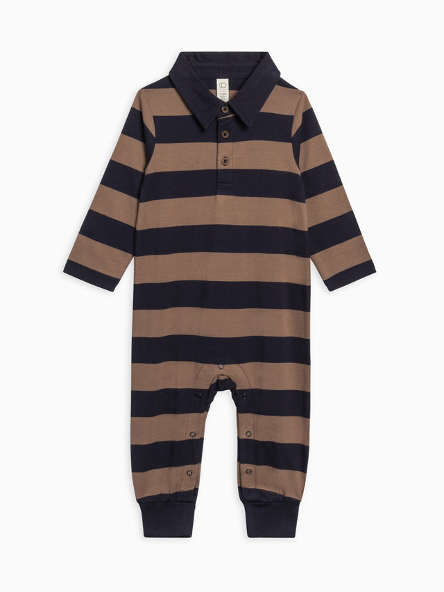 Fritz Long Sleeve Collared Romper Sale :Baby :One Pieces :Rompers :Long Sleeves Colored Organics Organic Cotton Fritz Long Sleeve Collared Romper