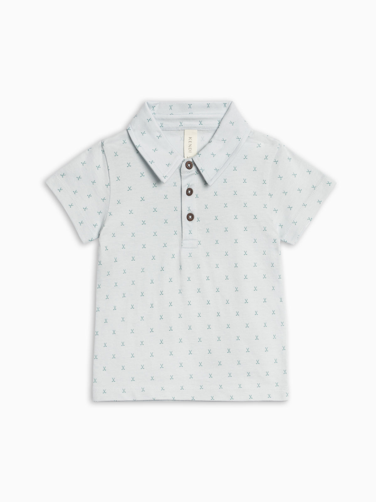 Ben Short Sleeve Polo - Tee Time / Powder + Laguna Baby-Kids : Tops : Shirts : Short Sleeves Kendi Ben Short Sleeve Polo - Tee Time / | Colored Organics®