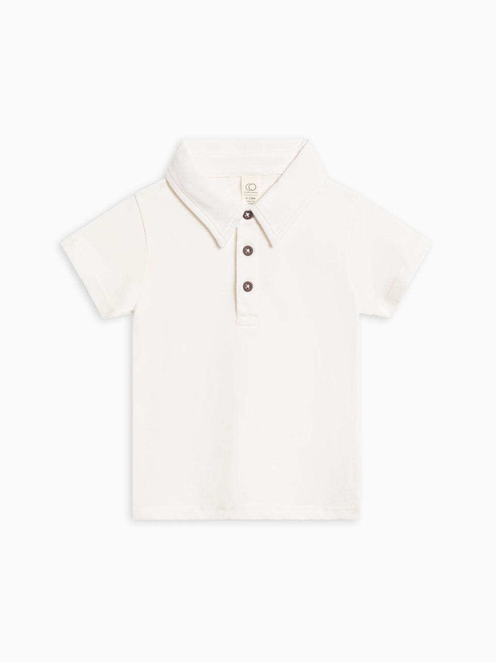 Ben Short Sleeve Polo - Coconut Sale : Baby-Kids : Tops : Shirts : Short Sleeves KENDI by Colored Organics Ben Short Sleeve Polo - Coconut for Baby | Colored Organics®