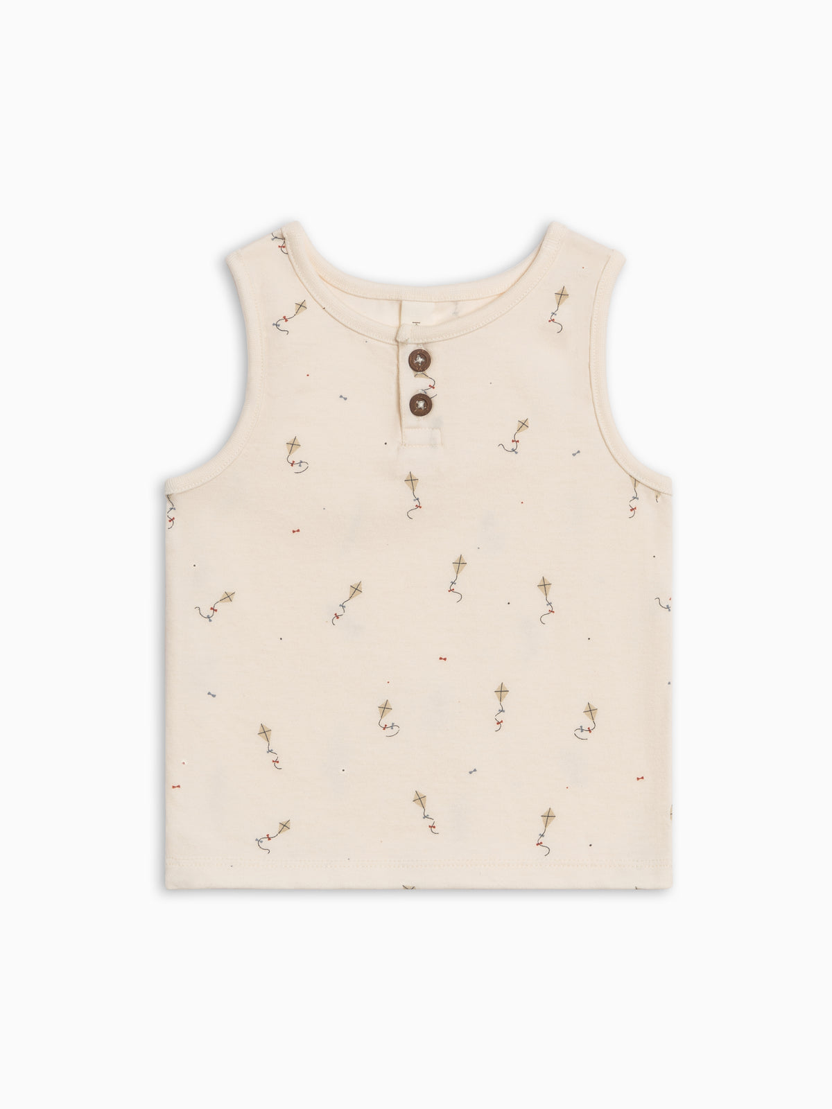 Niko Henley Tank Top - Kite / Dune + Barn Sale : Baby-Kids : Tops : Tanks Kendi PRE ORDER Niko Henley Tank Top - Kite / | Colored Organics®